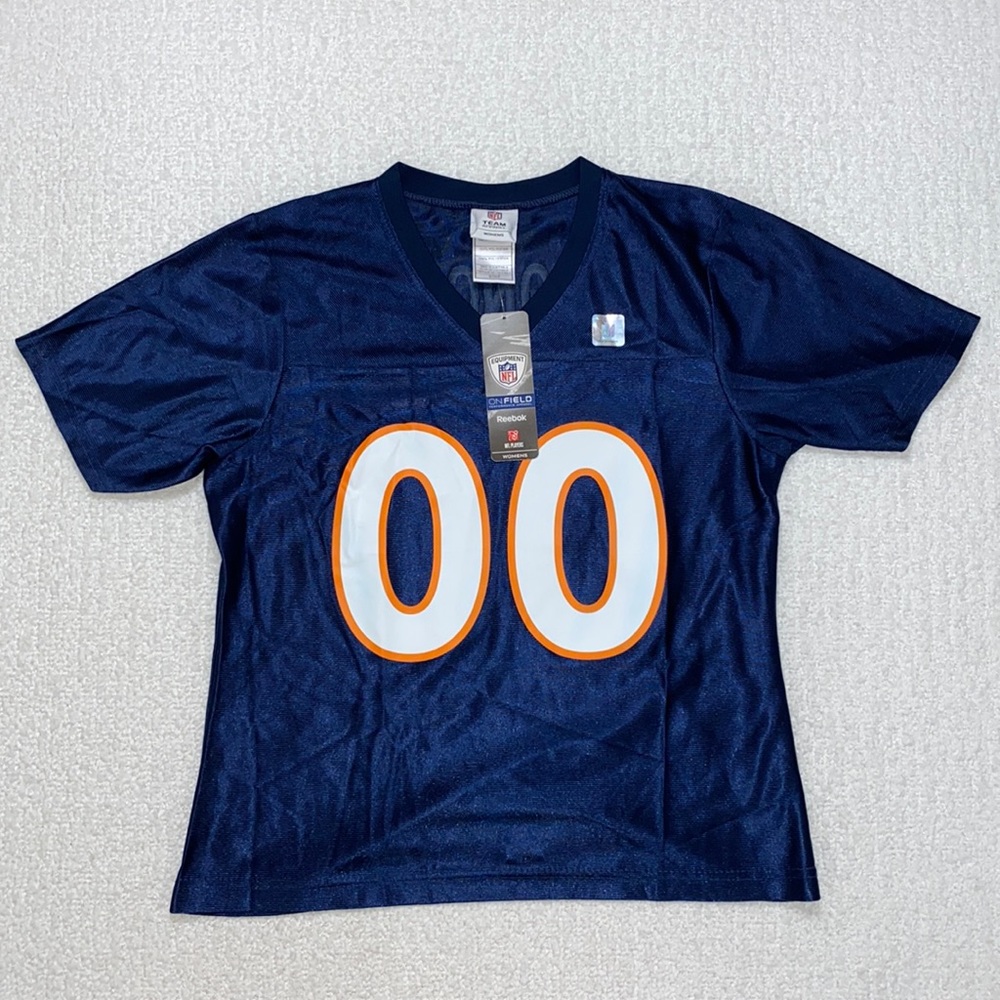 NWT 🏈 NFL Team Apparel Women’s Denver Broncos Jersey Tee Shirt Size Small 💙🧡 - Picture 2 of 13